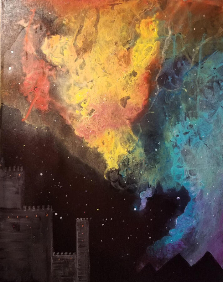 Nebula, 16x20" acrylics on canvas